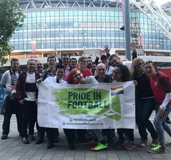 Football’s Coming Out! LGBT+ England Fans out in numbers at Wembley
